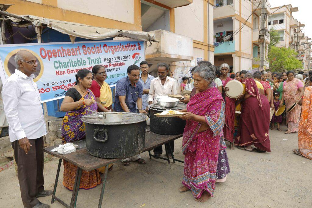 Poor Feeding in Vombay Colony, Singh Nagar, Vijayawada